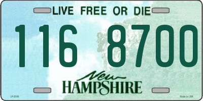 NH license plate 1168700