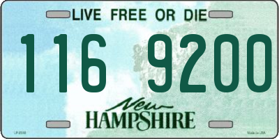 NH license plate 1169200