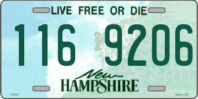 NH license plate 1169206