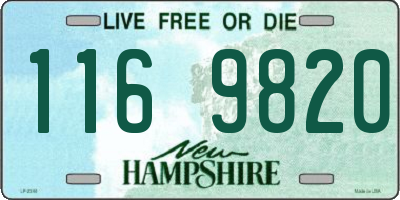 NH license plate 1169820