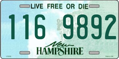 NH license plate 1169892