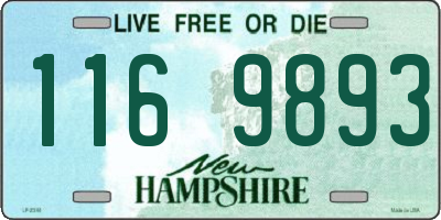 NH license plate 1169893