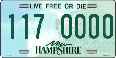NH license plate 1170000