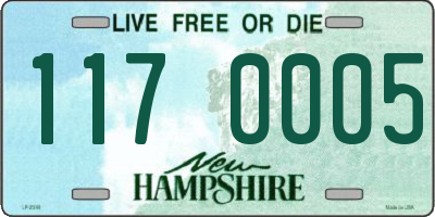 NH license plate 1170005