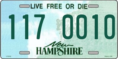 NH license plate 1170010