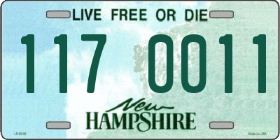 NH license plate 1170011