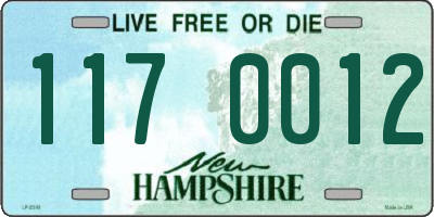 NH license plate 1170012
