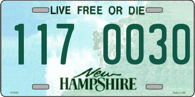 NH license plate 1170030
