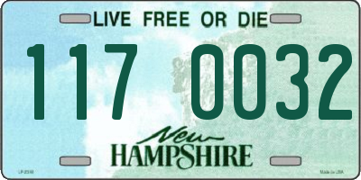 NH license plate 1170032