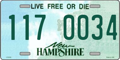 NH license plate 1170034