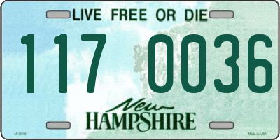 NH license plate 1170036