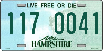 NH license plate 1170041