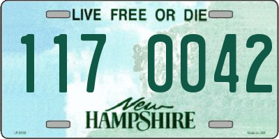 NH license plate 1170042