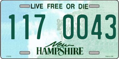 NH license plate 1170043