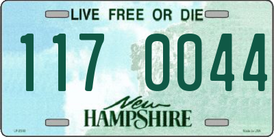 NH license plate 1170044