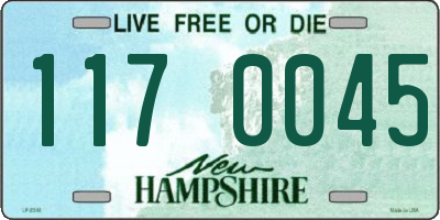NH license plate 1170045