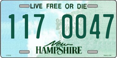 NH license plate 1170047