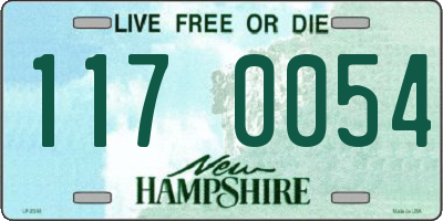 NH license plate 1170054