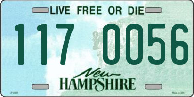 NH license plate 1170056