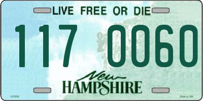 NH license plate 1170060