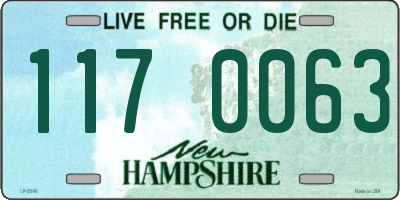 NH license plate 1170063