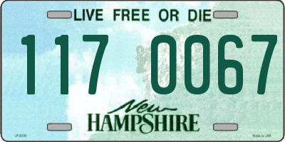 NH license plate 1170067