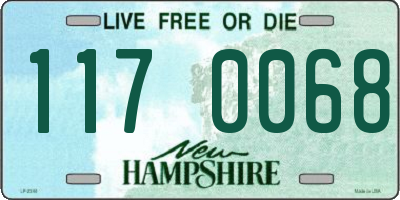 NH license plate 1170068