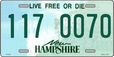NH license plate 1170070