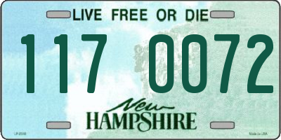 NH license plate 1170072