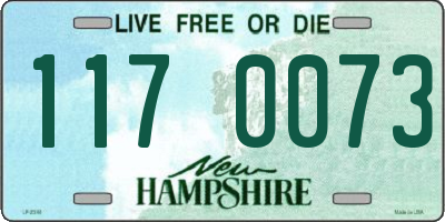 NH license plate 1170073
