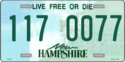 NH license plate 1170077