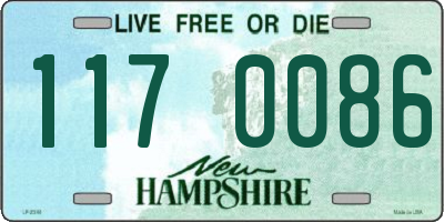 NH license plate 1170086