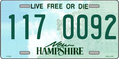 NH license plate 1170092