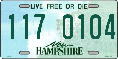 NH license plate 1170104