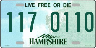 NH license plate 1170110
