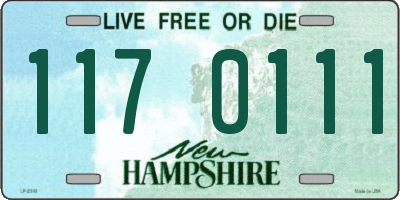NH license plate 1170111