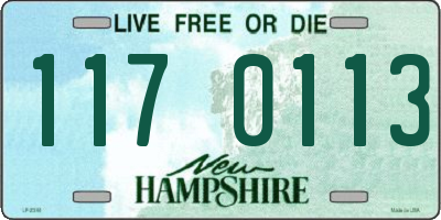 NH license plate 1170113