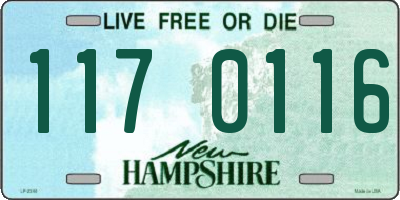 NH license plate 1170116