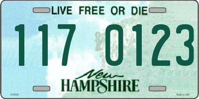 NH license plate 1170123