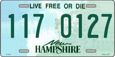 NH license plate 1170127