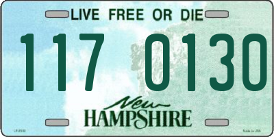 NH license plate 1170130