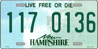 NH license plate 1170136