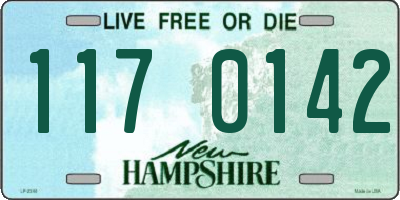 NH license plate 1170142
