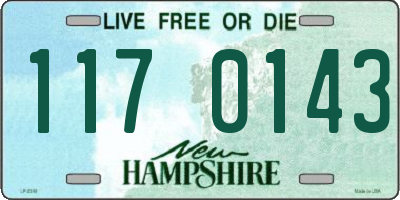 NH license plate 1170143