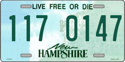NH license plate 1170147