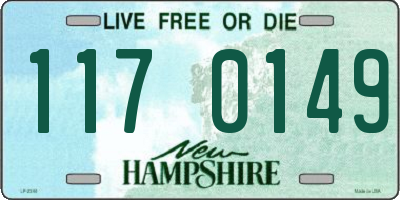 NH license plate 1170149