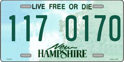NH license plate 1170170