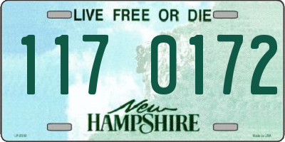 NH license plate 1170172