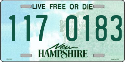NH license plate 1170183