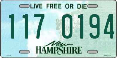 NH license plate 1170194